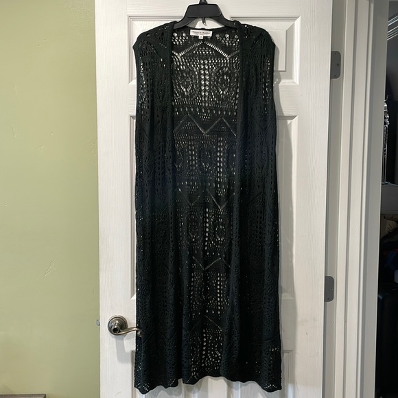 Chelsea & Theodore Sweaters - Crochet Long Vest
